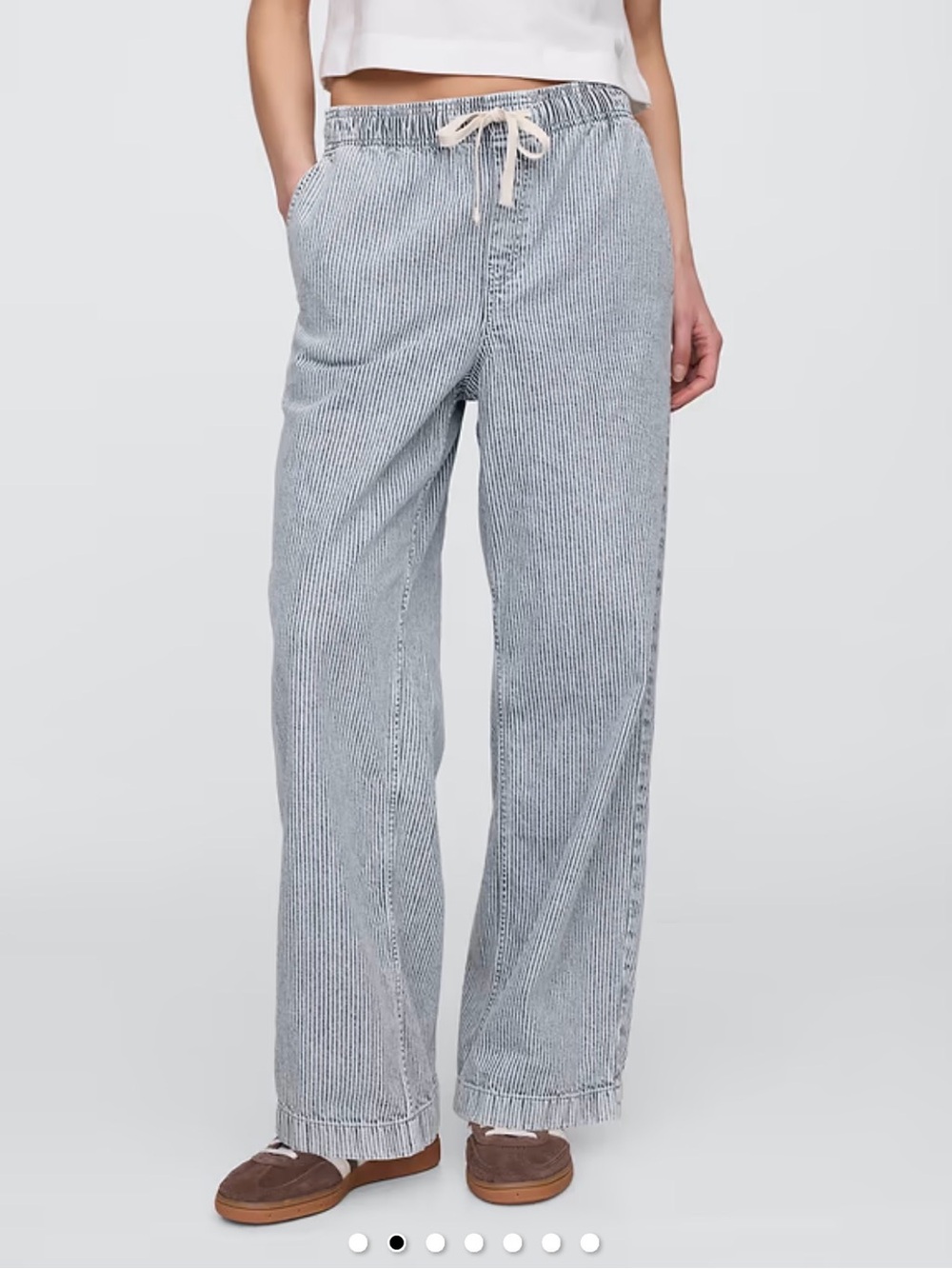 Gap High Rise Wide-Leg Tie Waist Womens Jeans - Medium